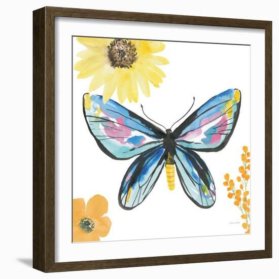 Beautiful Butterfly III Blue No Words-Sara Zieve Miller-Framed Art Print