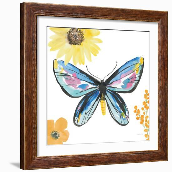 Beautiful Butterfly III Blue No Words-Sara Zieve Miller-Framed Art Print