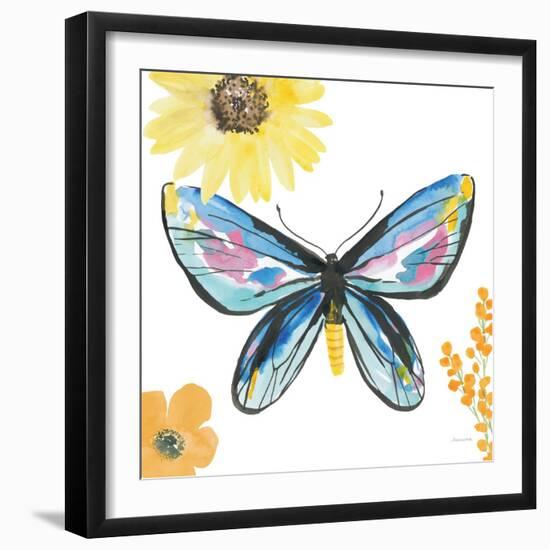 Beautiful Butterfly III Blue No Words-Sara Zieve Miller-Framed Art Print