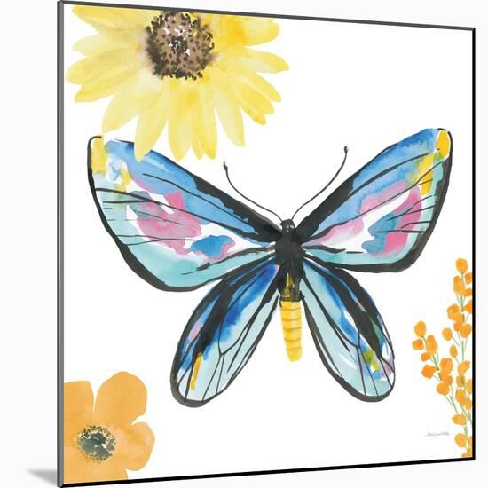 Beautiful Butterfly III Blue No Words-Sara Zieve Miller-Mounted Art Print