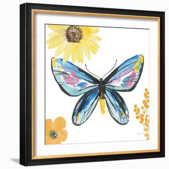 Beautiful Butterfly III Blue No Words-Sara Zieve Miller-Framed Art Print