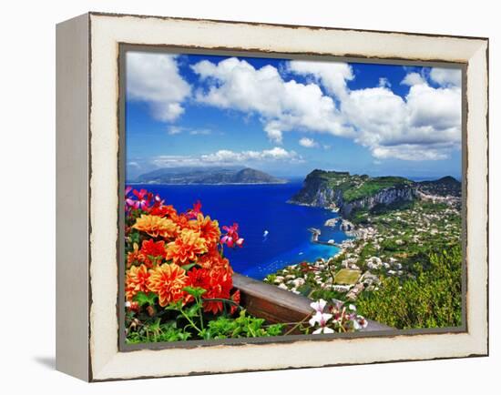 Beautiful Capri Island - Italian Travel Series-Maugli-l-Framed Premier Image Canvas