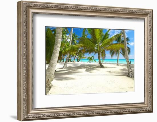 Beautiful Caribbean Beach in Dominican Republic-haveseen-Framed Photographic Print