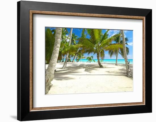 Beautiful Caribbean Beach in Dominican Republic-haveseen-Framed Photographic Print