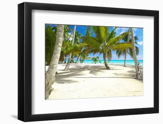 Beautiful Caribbean Beach in Dominican Republic-haveseen-Framed Photographic Print