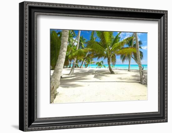 Beautiful Caribbean Beach in Dominican Republic-haveseen-Framed Photographic Print