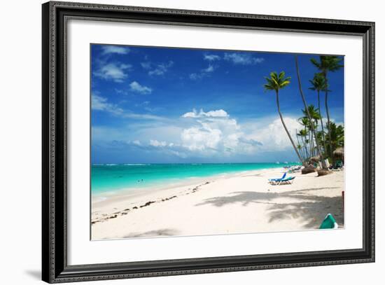 Beautiful Caribbean Beach in Dominican Republic-haveseen-Framed Photographic Print