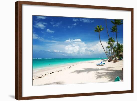 Beautiful Caribbean Beach in Dominican Republic-haveseen-Framed Photographic Print