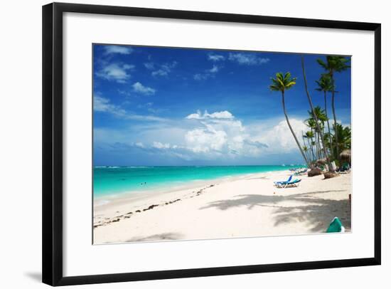 Beautiful Caribbean Beach in Dominican Republic-haveseen-Framed Photographic Print