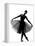 Beautiful Caucasian Tall Woman Ballet Dancer Standing Pose Full Length on Studio Isolated White Bac-OSTILL-Framed Premier Image Canvas