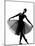 Beautiful Caucasian Tall Woman Ballet Dancer Standing Pose Full Length on Studio Isolated White Bac-OSTILL-Mounted Photographic Print