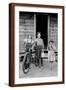 Beautiful Children with Bike and a Cat-Dorothea Lange-Framed Art Print