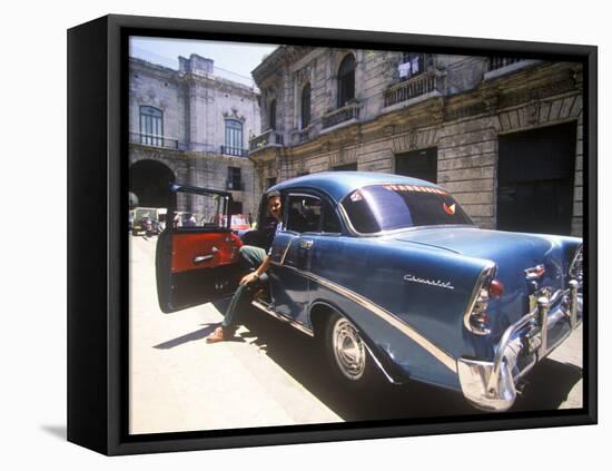 Beautiful Classic Chevrolet, Havana, Cuba-Greg Johnston-Framed Premier Image Canvas