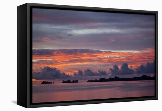 Beautiful Cloud Formations at Sunset in Republic of Palau, Micronesia-Michel Benoy Westmorland-Framed Premier Image Canvas