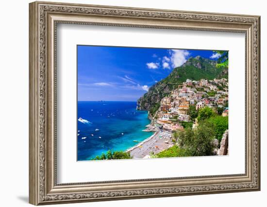 Beautiful Coastal Towns of Italy - Scenic Positano in Amalfi Coast-Maugli-l-Framed Photographic Print