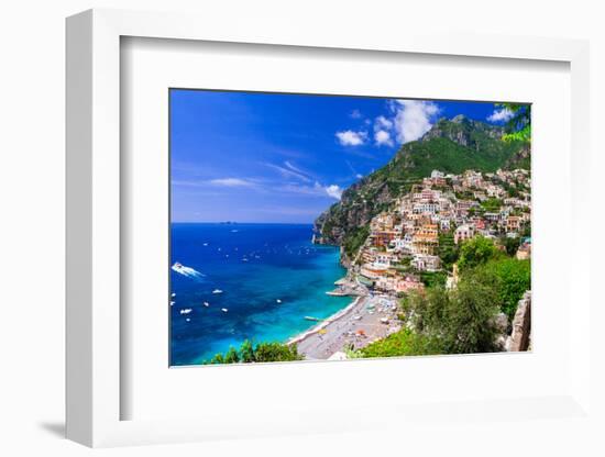 Beautiful Coastal Towns of Italy - Scenic Positano in Amalfi Coast-Maugli-l-Framed Photographic Print