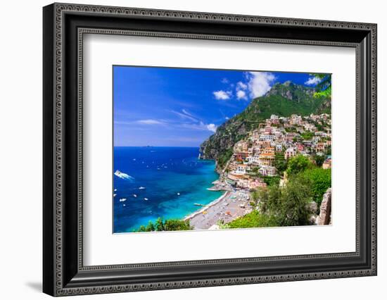 Beautiful Coastal Towns of Italy - Scenic Positano in Amalfi Coast-Maugli-l-Framed Photographic Print