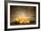 Beautiful Composition with Candles and Spa Stones on Wooden Background-Yastremska-Framed Photographic Print