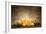 Beautiful Composition with Candles and Spa Stones on Wooden Background-Yastremska-Framed Photographic Print