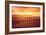 Beautiful Countryside Landscape, Amazing Orange Sunset over Golden Soil Hills, Beauty of Nature, Ag-Anna Omelchenko-Framed Photographic Print