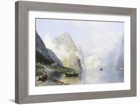 Beautiful Day on the Norwegian Fjord-George Rasmussen-Framed Giclee Print