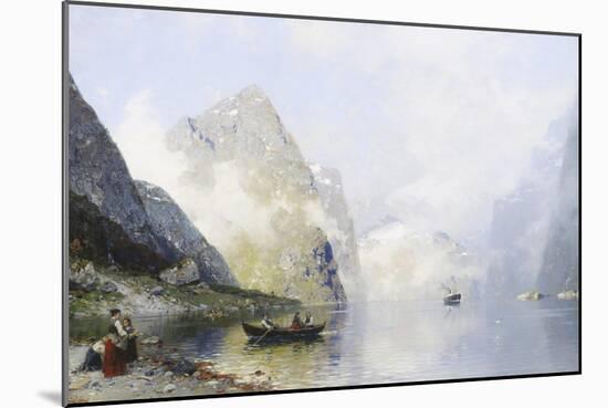 Beautiful Day on the Norwegian Fjord-George Rasmussen-Mounted Giclee Print