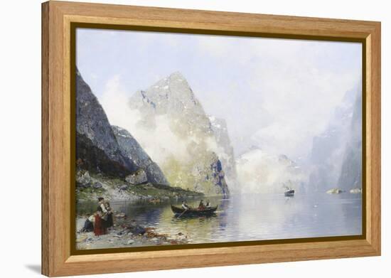 Beautiful Day on the Norwegian Fjord-George Rasmussen-Framed Premier Image Canvas