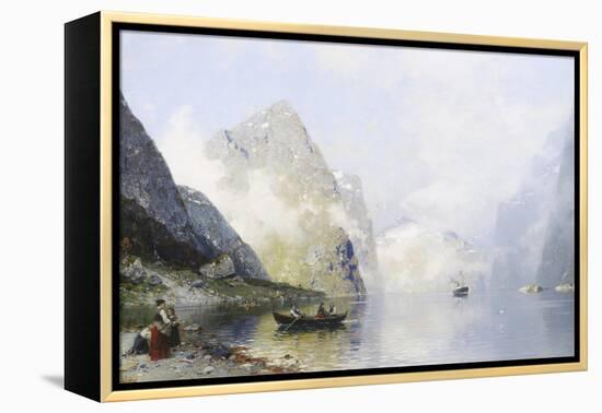 Beautiful Day on the Norwegian Fjord-George Rasmussen-Framed Premier Image Canvas