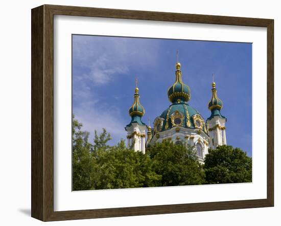 Beautiful Dome Church, Klovskiy Spusk Downtown, Kiev, Ukraine-Bill Bachmann-Framed Photographic Print