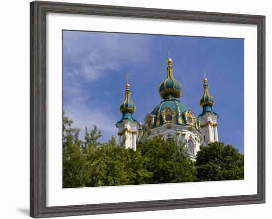 Beautiful Dome Church, Klovskiy Spusk Downtown, Kiev, Ukraine-Bill Bachmann-Framed Photographic Print