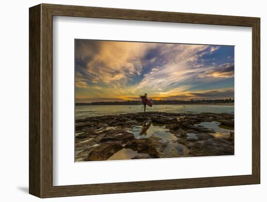 Beautiful Evening for Surfing at Bondi Beach, Sydney, New South Wales, Australia, Pacific-Noelia Ramon-Framed Photographic Print