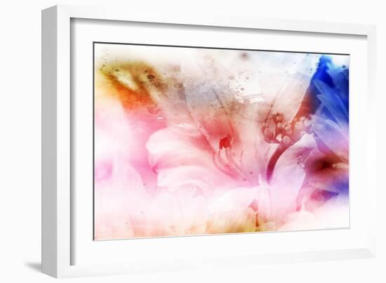 Beautiful Flowers Made with Color Filters and Textures-Timofeeva Maria-Framed Art Print