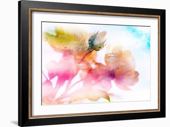 Beautiful Flowers Made with Color Filters and Textures-Timofeeva Maria-Framed Art Print