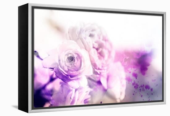 Beautiful Flowers Made with Color Filters and Textures-Timofeeva Maria-Framed Stretched Canvas