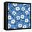 Beautiful Flowers Seamless Pattern Blue-nad_o-Framed Stretched Canvas