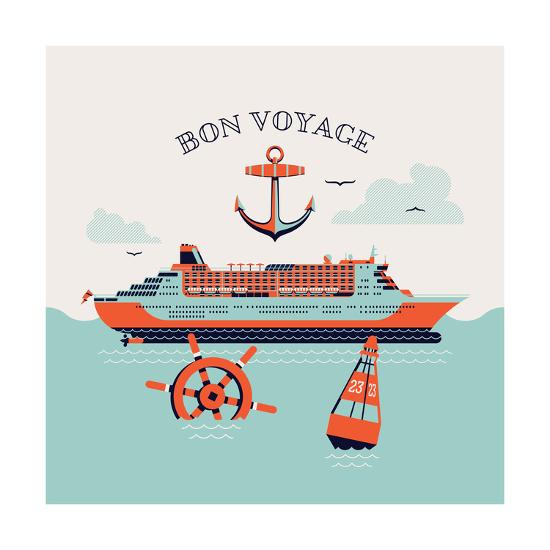 beautiful four colored bon voyage printable poster or bon voyage banner printable