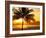 Beautiful Golden Sunset On The Beach Of The City Of Santos In Brazil-fabio fersa-Framed Photographic Print