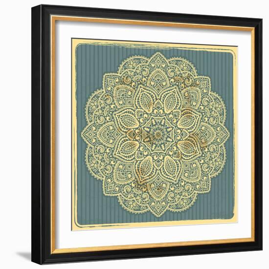 Beautiful Indian Ornament-transiastock-Framed Art Print