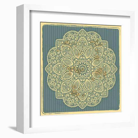 Beautiful Indian Ornament-transiastock-Framed Art Print