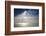 Beautiful Inspirational Sun Beams over Ocean on Cloudy Day-Veneratio-Framed Photographic Print