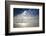 Beautiful Inspirational Sun Beams over Ocean on Cloudy Day-Veneratio-Framed Photographic Print