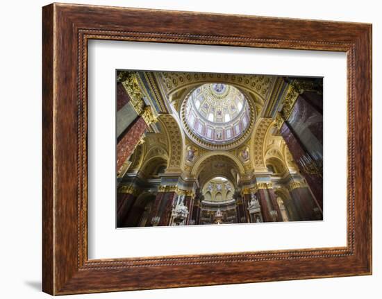 Beautiful Interior of the St. Stephen's Basilica, Budapest, Hungary, Europe-Michael Runkel-Framed Photographic Print