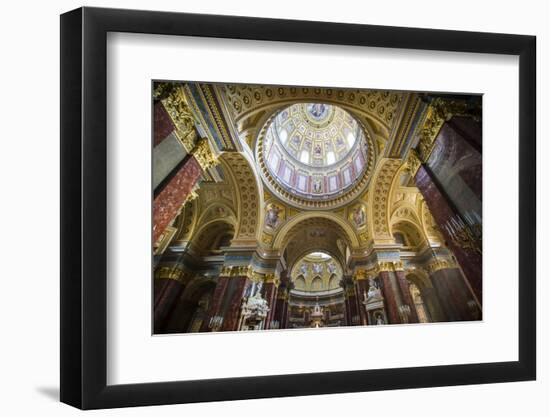 Beautiful Interior of the St. Stephen's Basilica, Budapest, Hungary, Europe-Michael Runkel-Framed Photographic Print