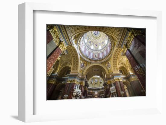 Beautiful Interior of the St. Stephen's Basilica, Budapest, Hungary, Europe-Michael Runkel-Framed Photographic Print