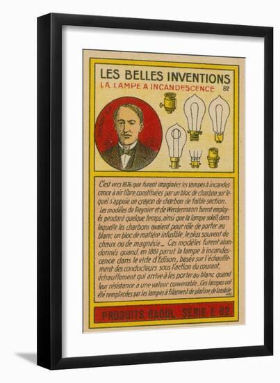 Beautiful Inventions Card, Lightbulbs-null-Framed Giclee Print