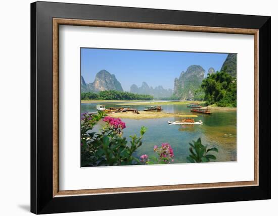 Beautiful Karst Mountain Landscape in Yangshuo Guilin, China-kenny001-Framed Photographic Print