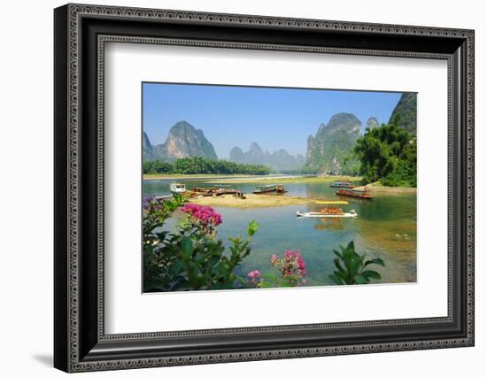 Beautiful Karst Mountain Landscape in Yangshuo Guilin, China-kenny001-Framed Photographic Print