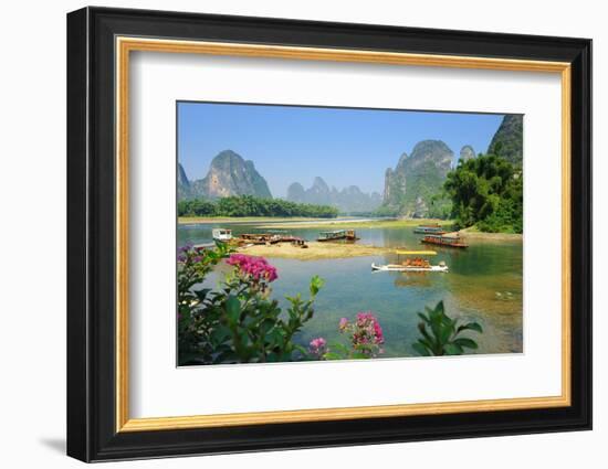 Beautiful Karst Mountain Landscape in Yangshuo Guilin, China-kenny001-Framed Photographic Print