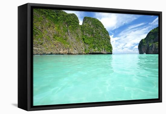 Beautiful Lagoon at Phi Phi Ley Island, the Exact Place Where the Beach Movie Was Filmed-haveseen-Framed Premier Image Canvas