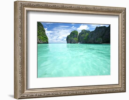 Beautiful Lagoon at Phi Phi Ley Island, the Exact Place Where the Beach Movie Was Filmed-haveseen-Framed Photographic Print